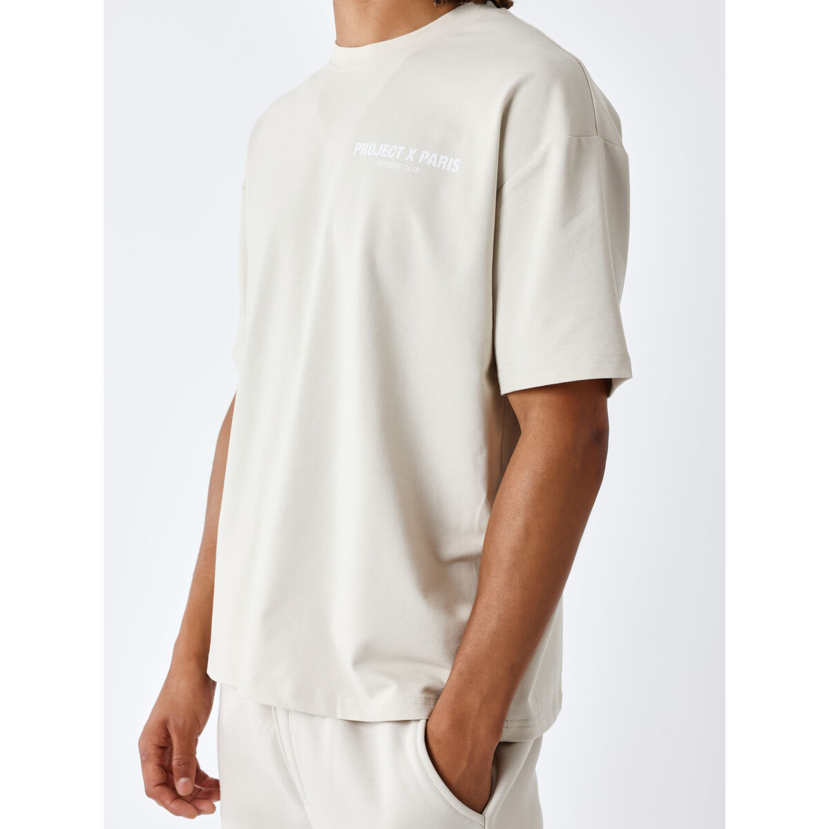T-shirt med kortärm Herr Project X Paris 2410124 Beige - 3