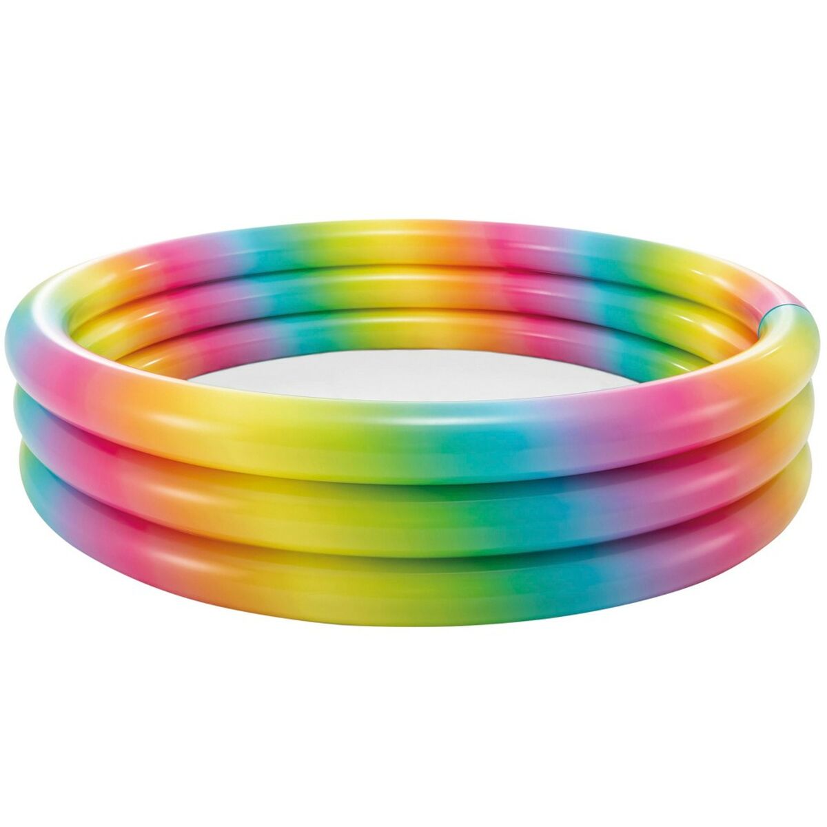 Uppblåsbar plaskpool för barn Intex Multicolour Ringar 581 L 168 x 38 x 168 cm (6 antal) - 12