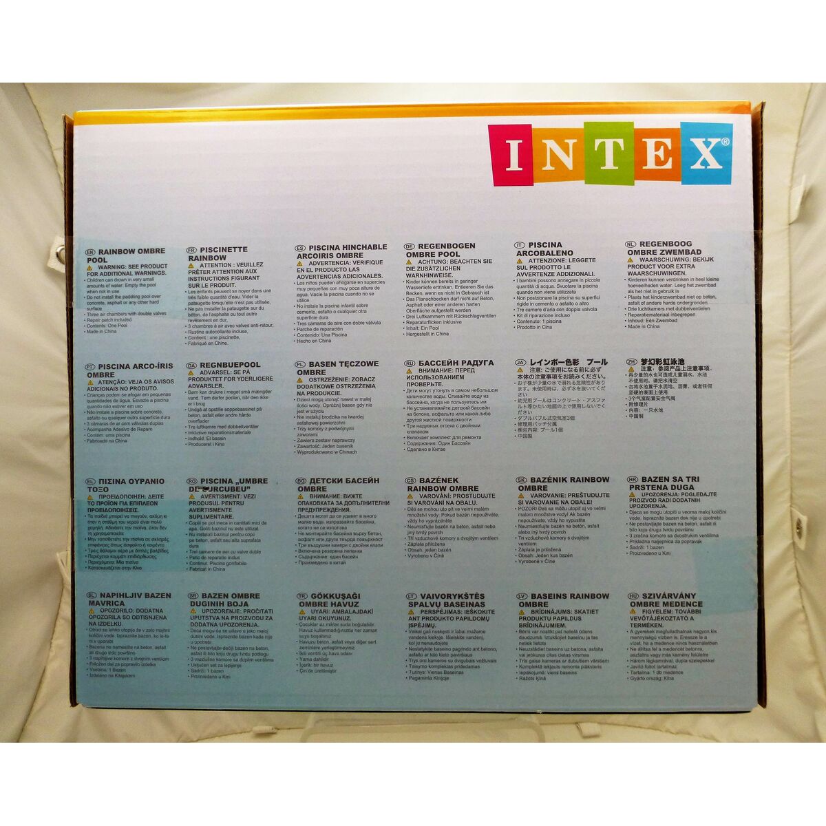 Uppblåsbar plaskpool för barn Intex Multicolour Ringar 581 L 168 x 38 x 168 cm (6 antal) - 17