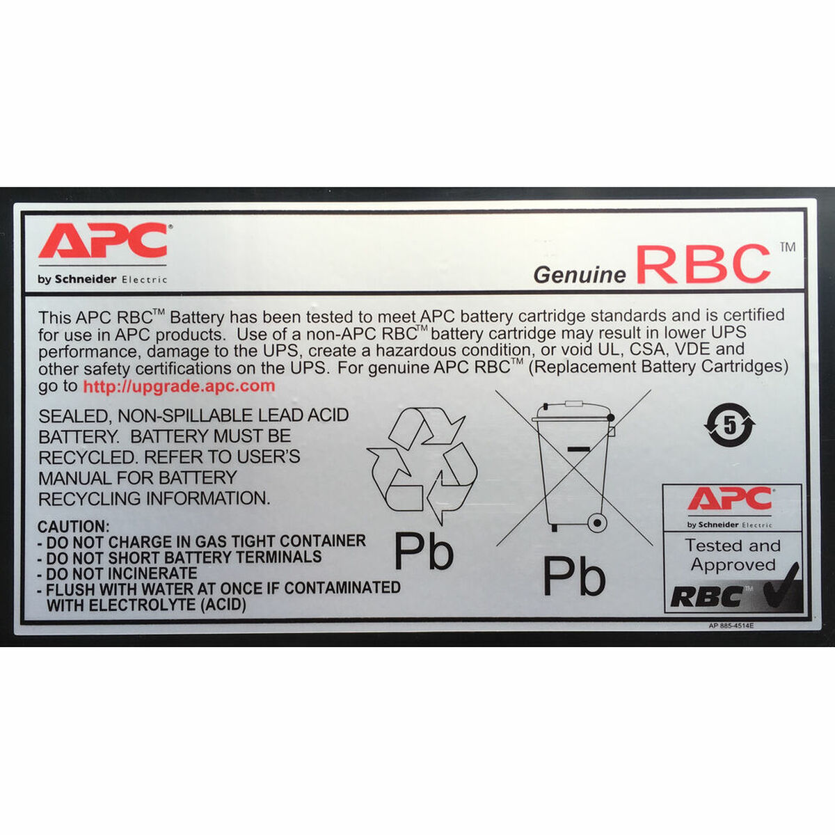 Batteri till System för Avbrottsfri Strömförsörjning UPS APC RBC6 Reservdel 24 V - 2