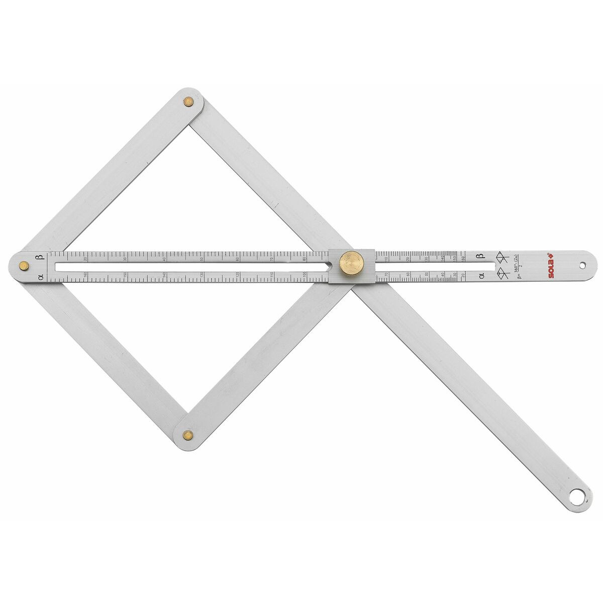 Rätvinklig linjal SOLA Aluminium 170 x 380 mm - 2