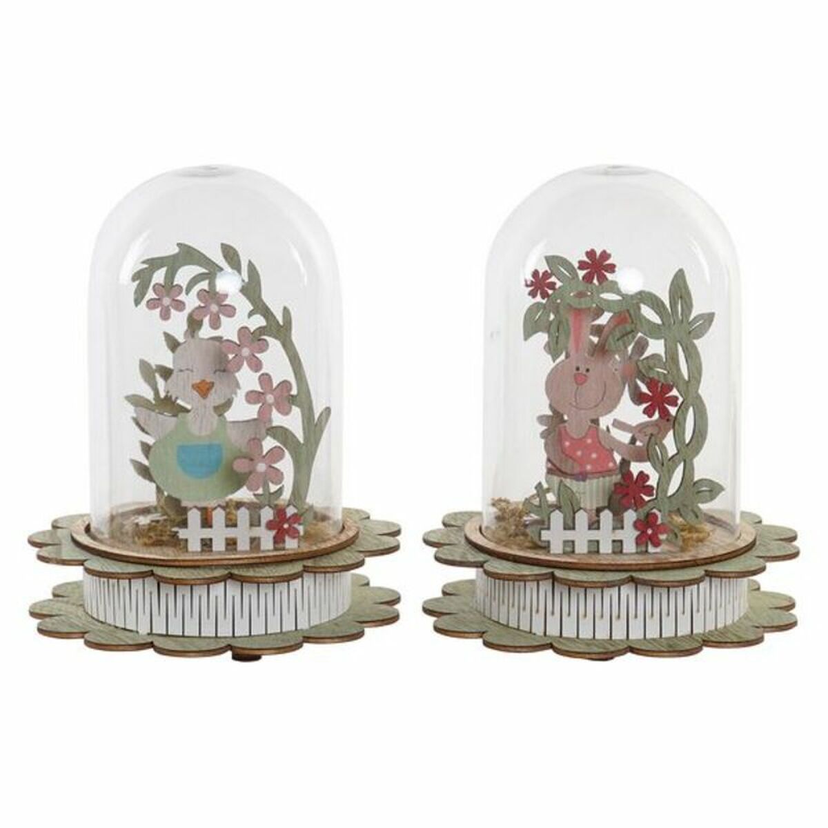 Belysning dekoration DKD Home Decor Aluminium Glas Shabby Chic 14,5 x 14,5 x 18 cm (2 antal) - 4