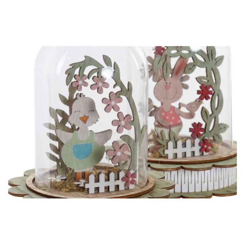 Belysning dekoration DKD Home Decor Aluminium Glas Shabby Chic 14,5 x 14,5 x 18 cm (2 antal) - 3