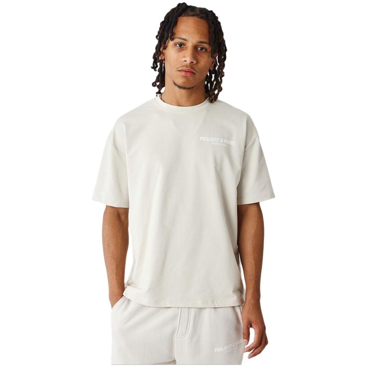 T-shirt med kortärm Herr Project X Paris 2410124 Beige