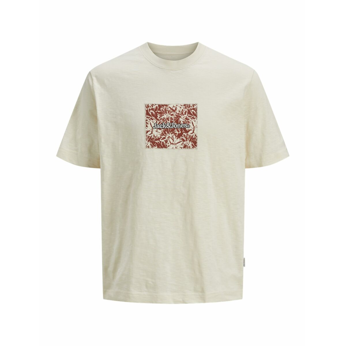 T-shirt med kortärm Herr Jack & Jones JORSPLIT AOP BRANDING TEE 12272993 Beige