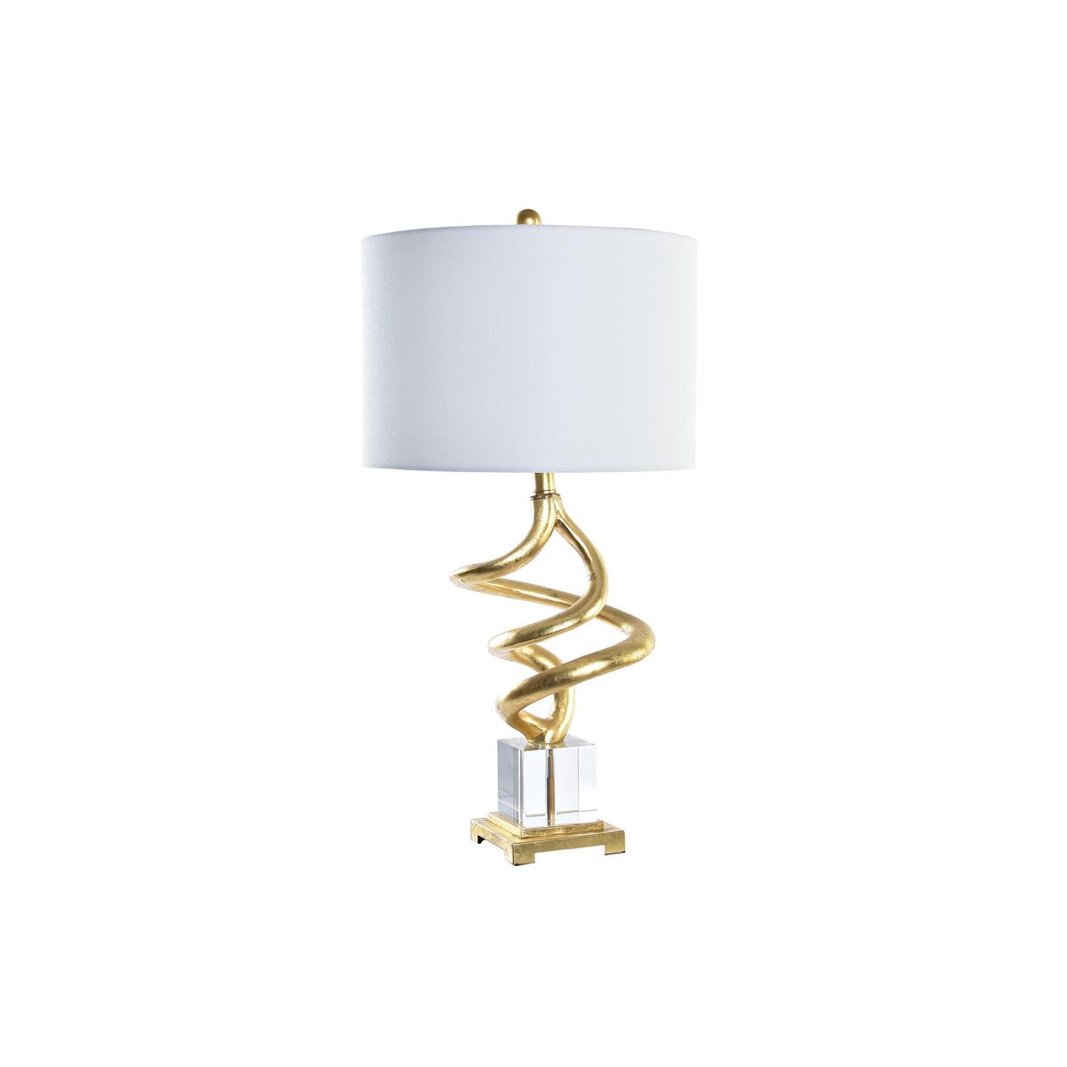 Bordslampa DKD Home Decor Vit Gyllene Harts Glas 50 W 220 V 38 x 38 x 75 cm - 5
