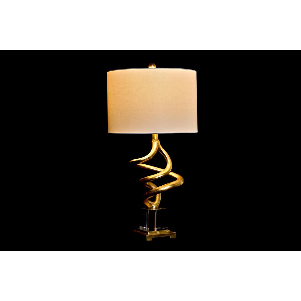 Bordslampa DKD Home Decor Vit Gyllene Harts Glas 50 W 220 V 38 x 38 x 75 cm - 4