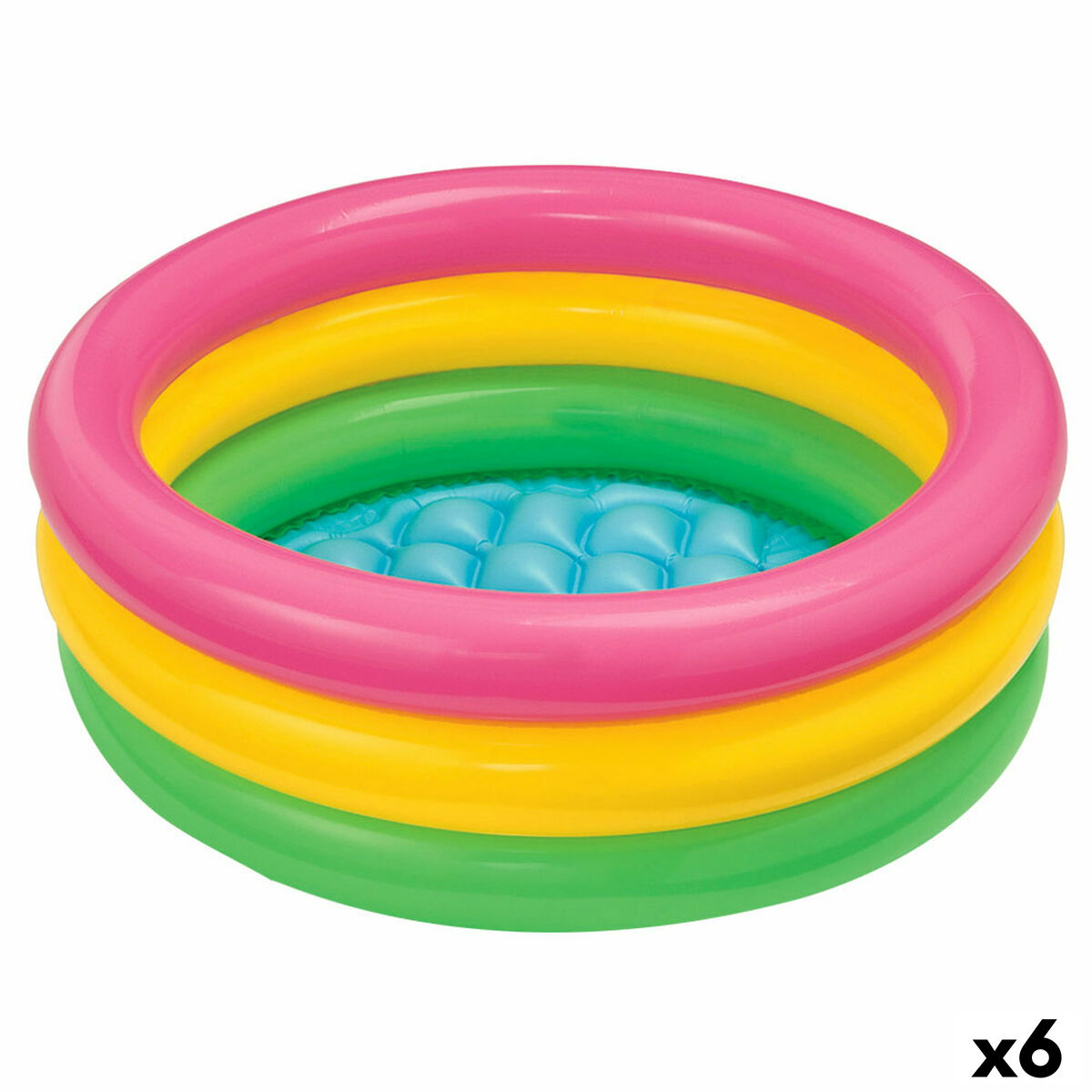 Uppblåsbar plaskpool för barn Intex Sunset Ringar 68 L 86 x 25 x 86 cm (6 antal)