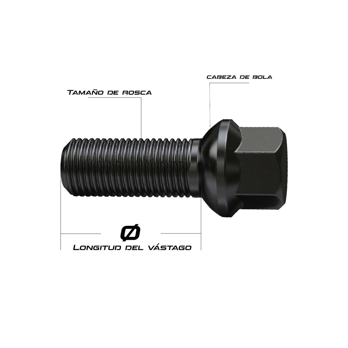 Hjulbultar OMP OMPS09521401 M14 x 1,25 4 antal - 2