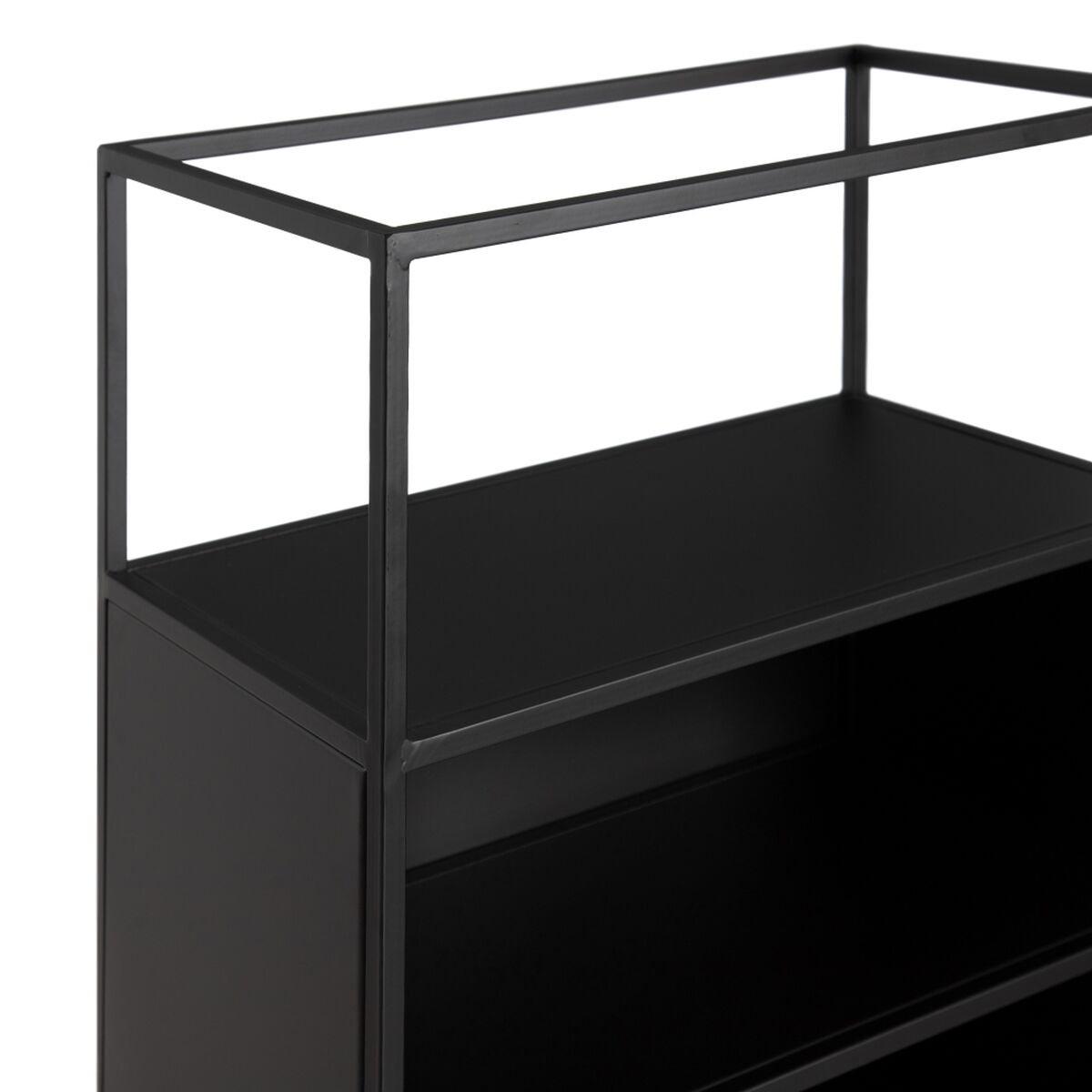 Bokhylla BRICK 55 x 30 x 132 cm Glas Svart Metall - 6