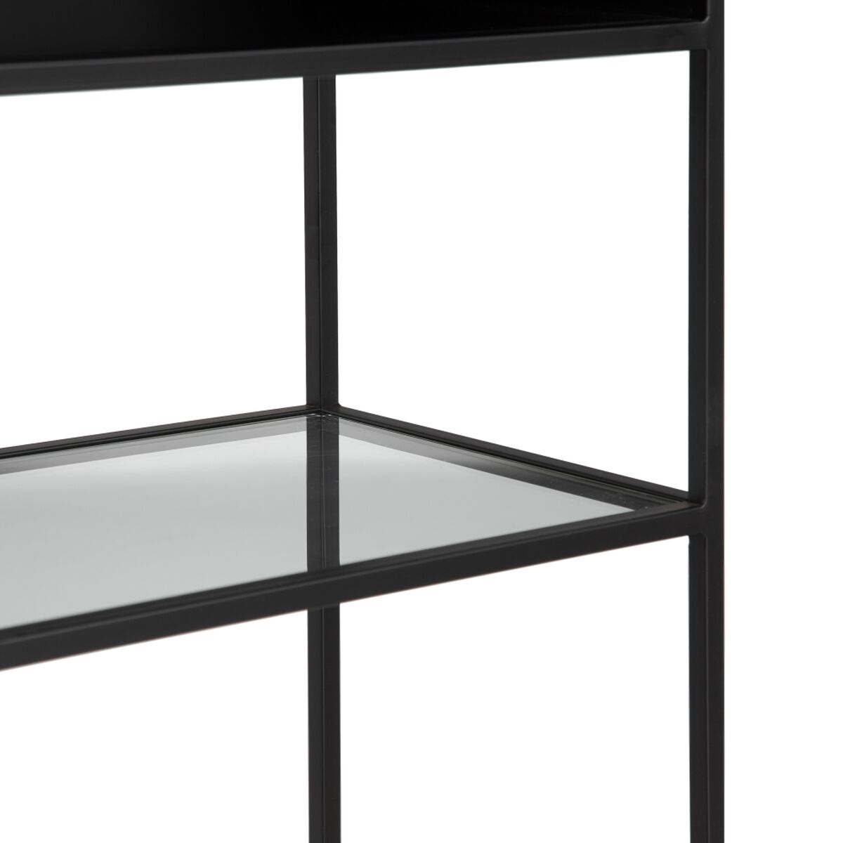 Bokhylla BRICK 55 x 30 x 132 cm Glas Svart Metall - 5