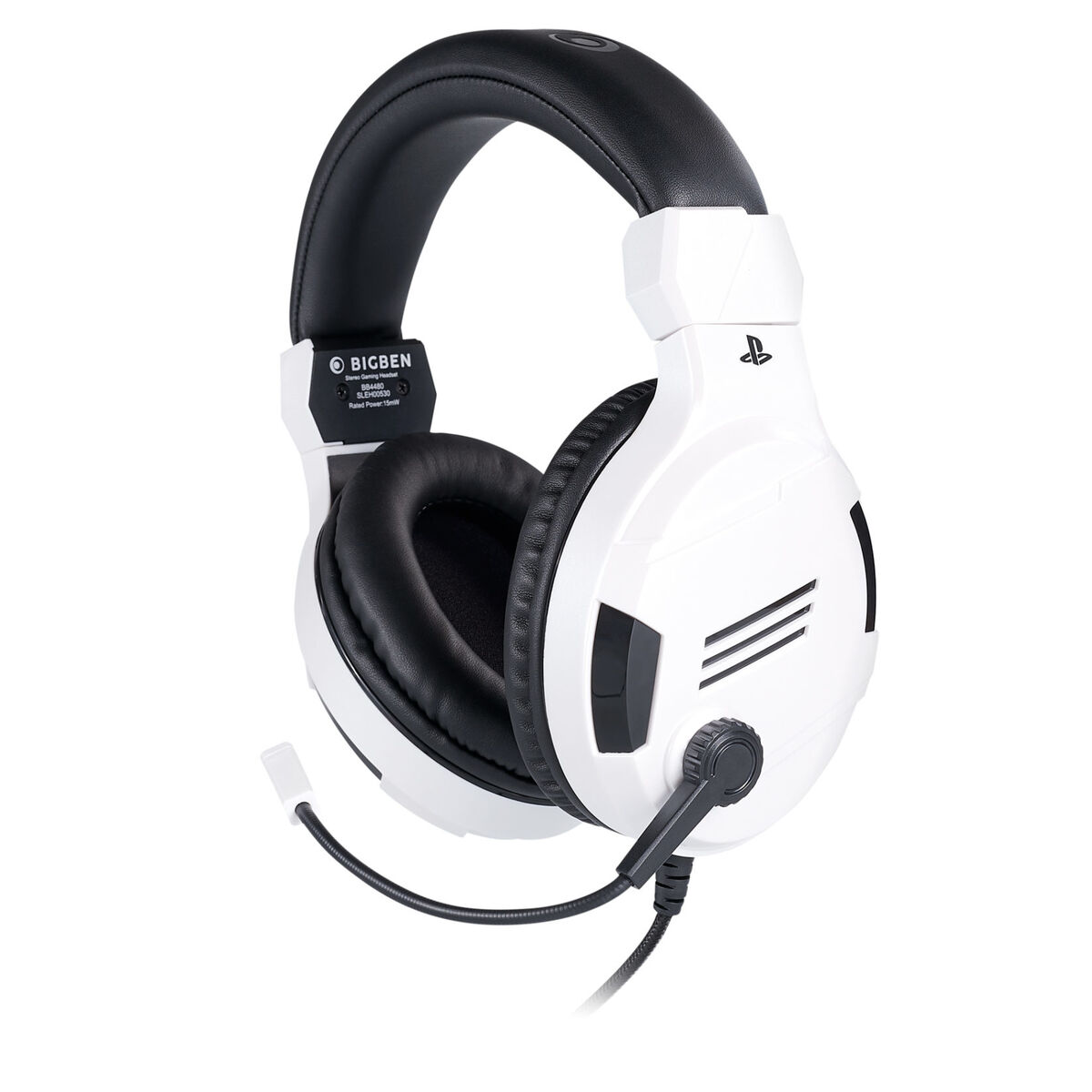 Spelhörlurar med mikrofon Big Ben Interactive PS4OFHEADSETV3WHITE Vit Svart/Vit