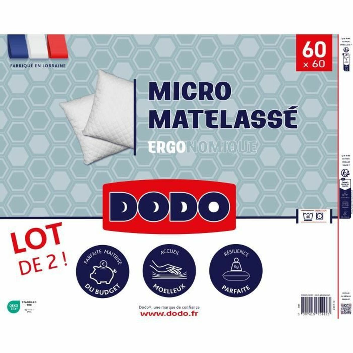 Kudden DODO Vit 60 x 60 cm (2 antal) - 3
