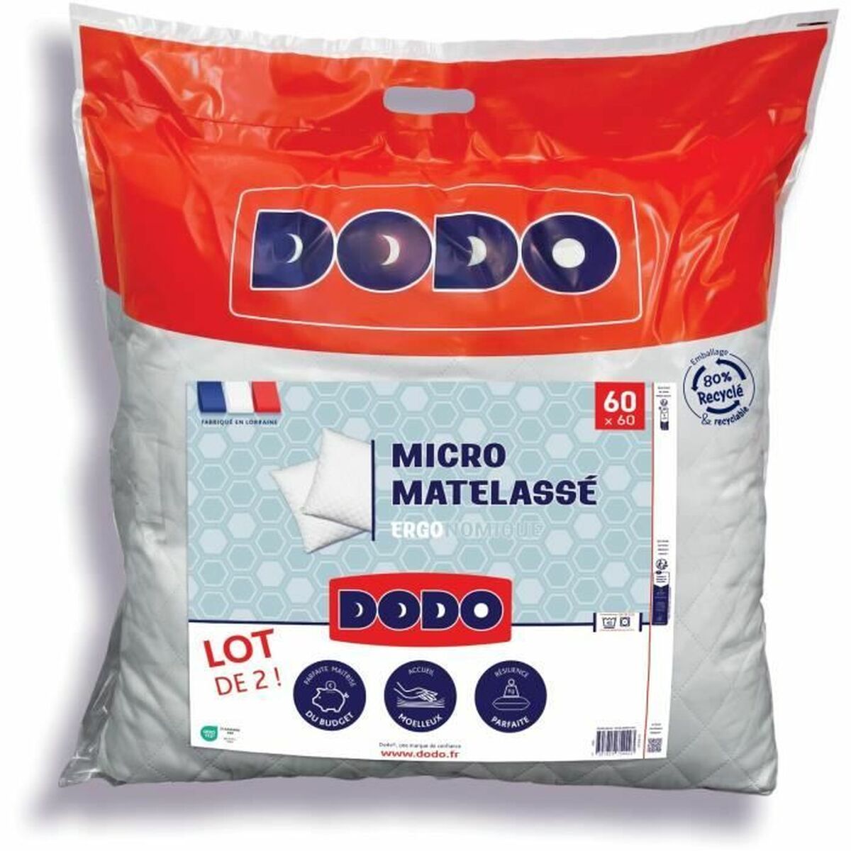 Kudden DODO Vit 60 x 60 cm (2 antal)
