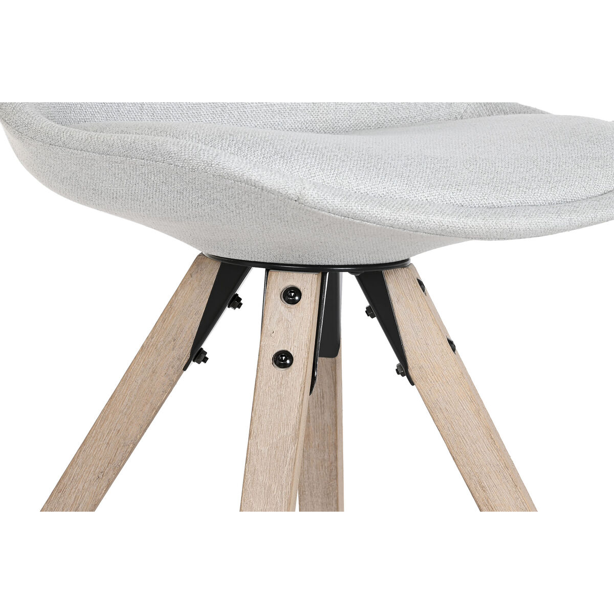 Matsalsstol DKD Home Decor Polyester Ljusgrå Tölgy (48 x 44 x 84 cm) - 2