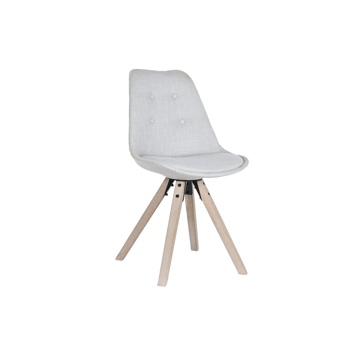 Matsalsstol DKD Home Decor Polyester Ljusgrå Tölgy (48 x 44 x 84 cm) - 6