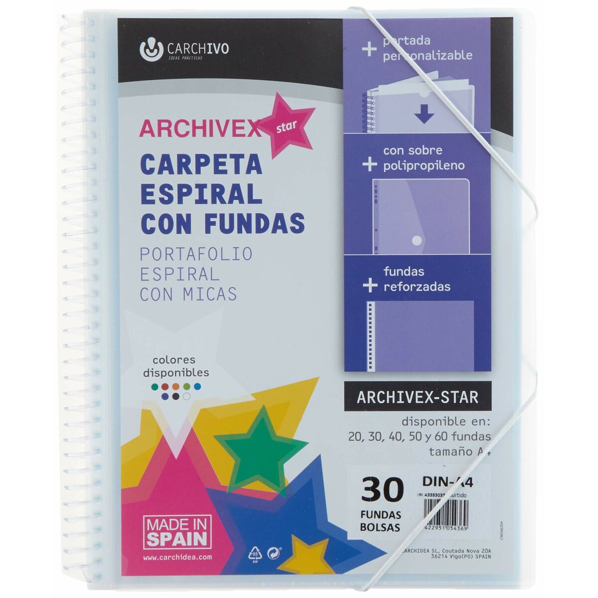 Sorteringsmapp Carchivo Archivex-Star 30 Fodral A4 8 Delar - 6