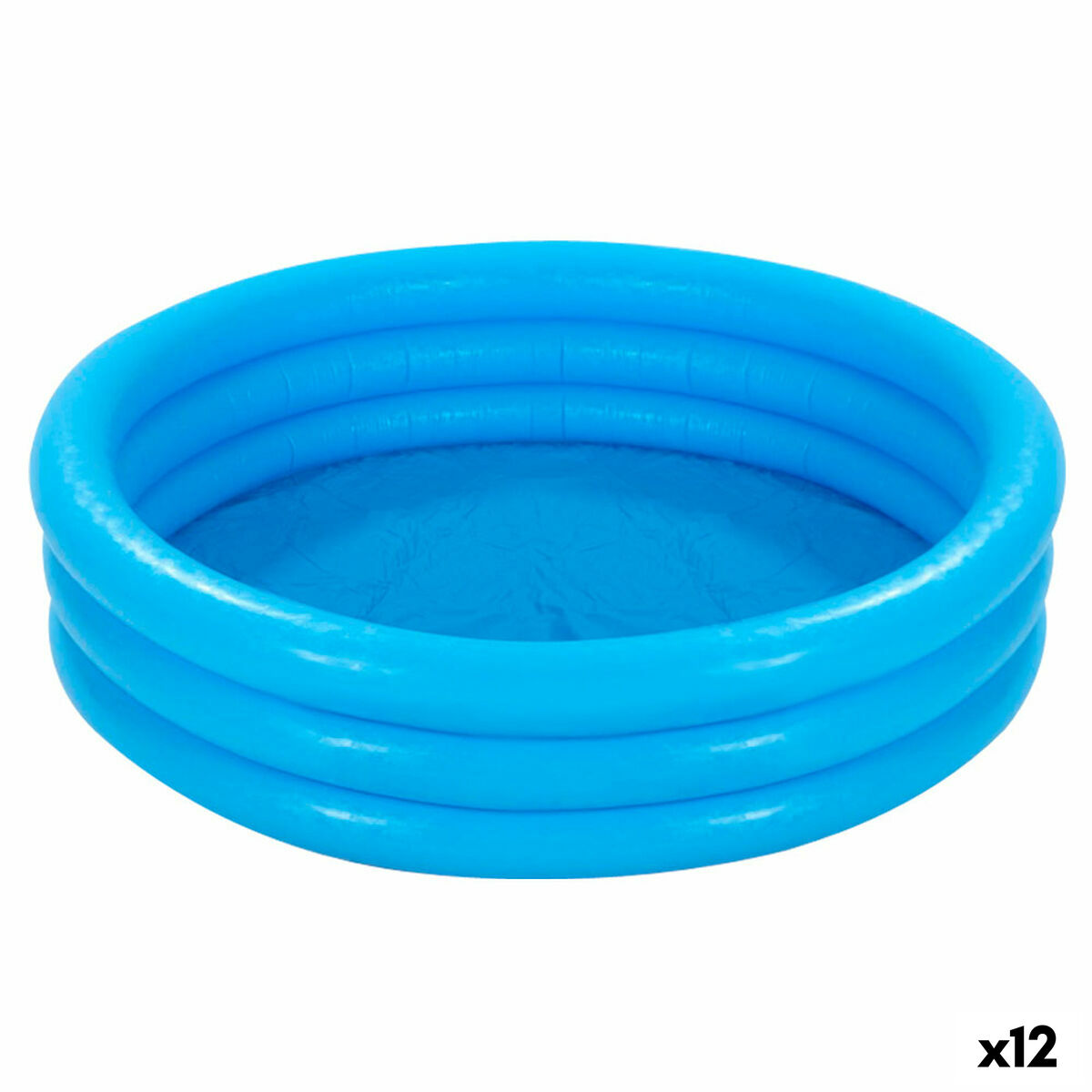 Uppblåsbar plaskpool för barn Intex Blå Ringar 156 L 114 x 25 cm (12 antal)