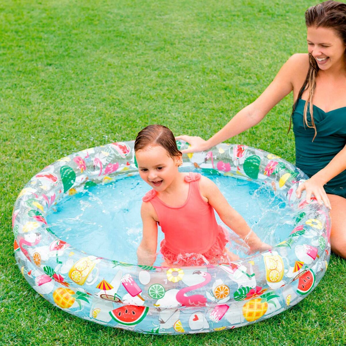 Uppblåsbar plaskpool för barn Intex Tropiskt Ringar 150 l 122 x 25 cm (12 antal) - 7