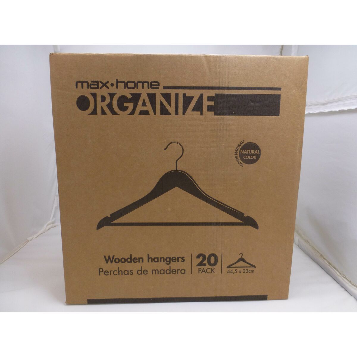 Klädhängarset Max Home Naturell Trä Stål 44,5 x 23 x 1 cm 20 Delar (4 antal) - 15
