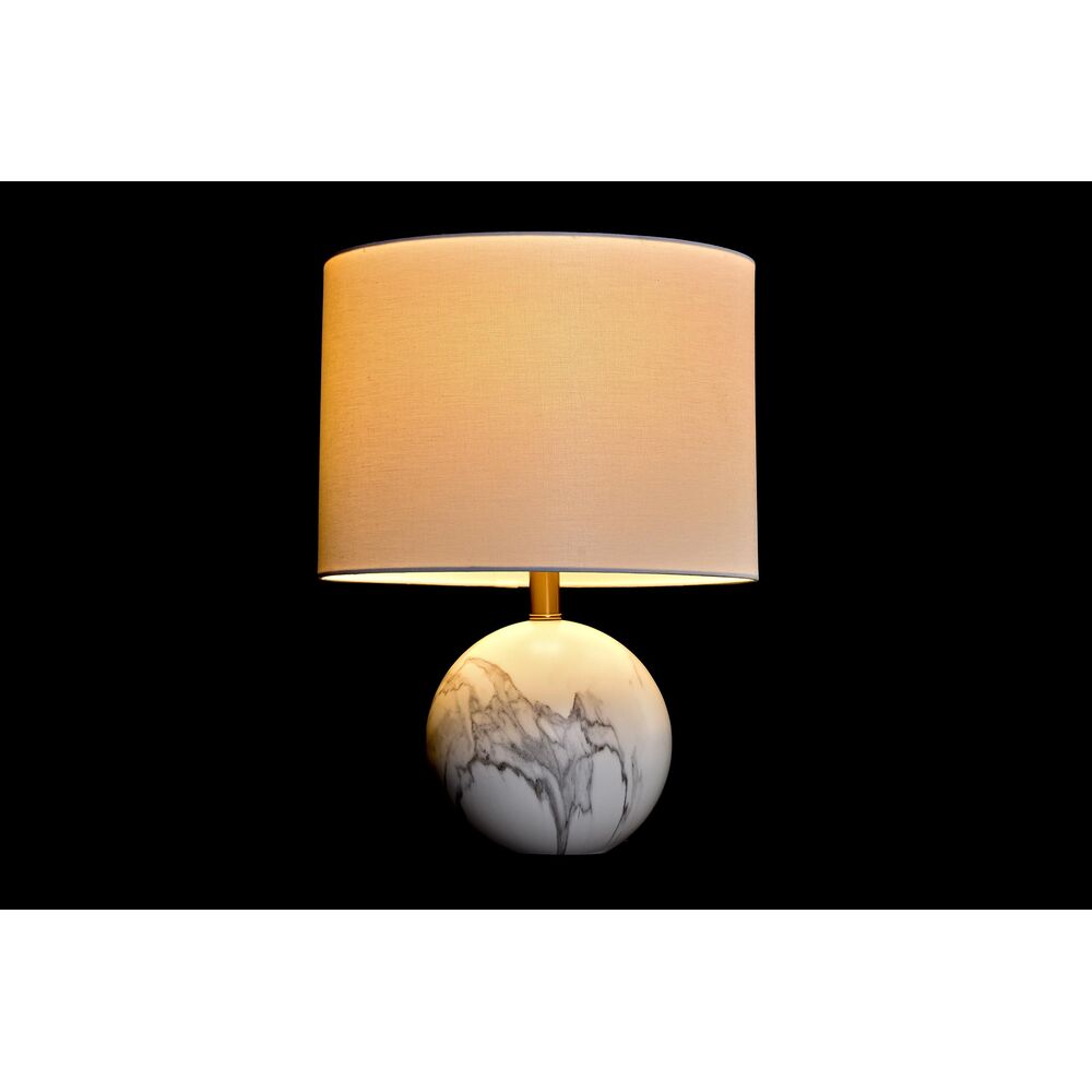 Bordslampa DKD Home Decor Vit Gyllene Metall 50 W 220 V 36 x 36 x 52 cm - 4