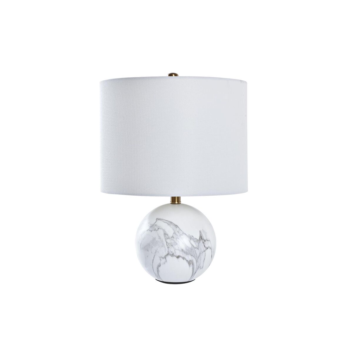 Bordslampa DKD Home Decor Vit Gyllene Metall 50 W 220 V 36 x 36 x 52 cm