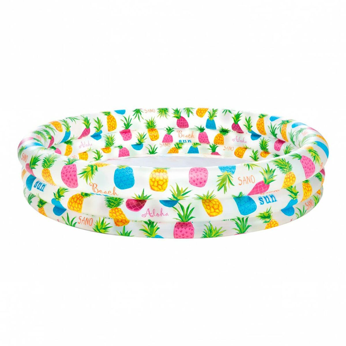 Uppblåsbar plaskpool för barn Intex Ananas Ringar 248 L 132 x 28 x 132 cm (12 antal) - 4