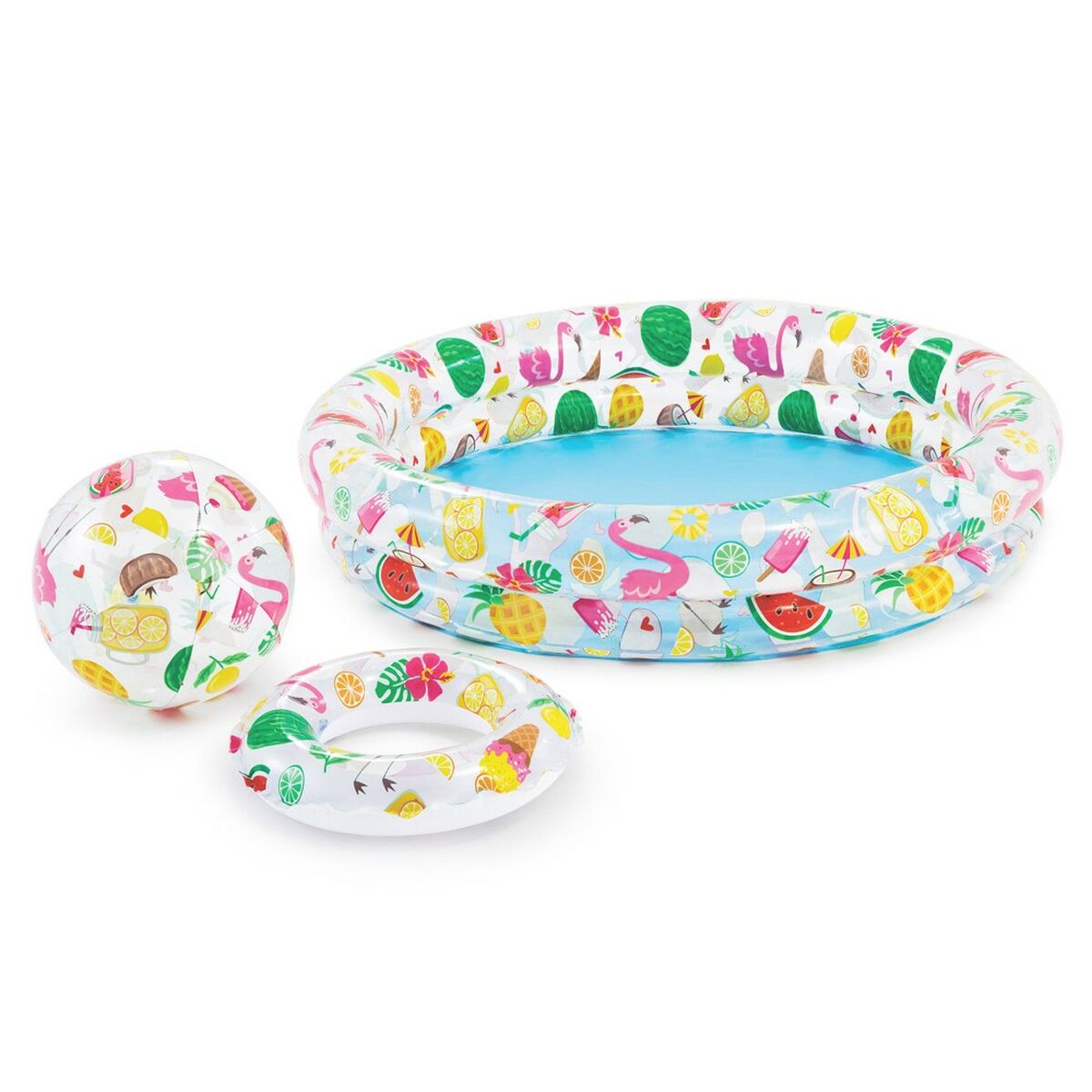 Uppblåsbar plaskpool för barn Intex Tropiskt Ringar 150 l 122 x 25 cm (12 antal) - 8