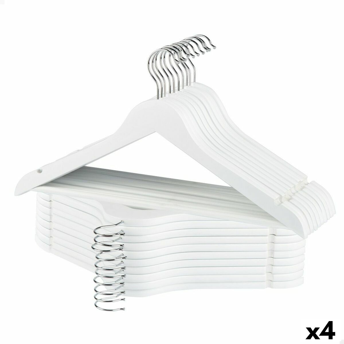 Klädhängarset Max Home Vit Trä Stål 44,5 x 23 x 1 cm 20 Delar (4 antal) - 16