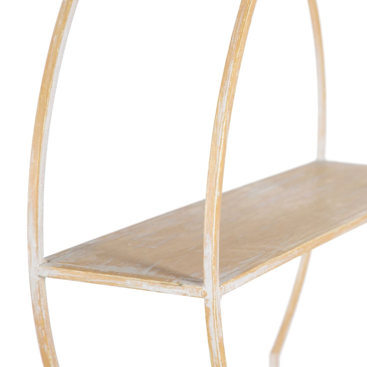 Bokhylla 49 x 13,5 x 64 cm Naturell Metall Vit - 5