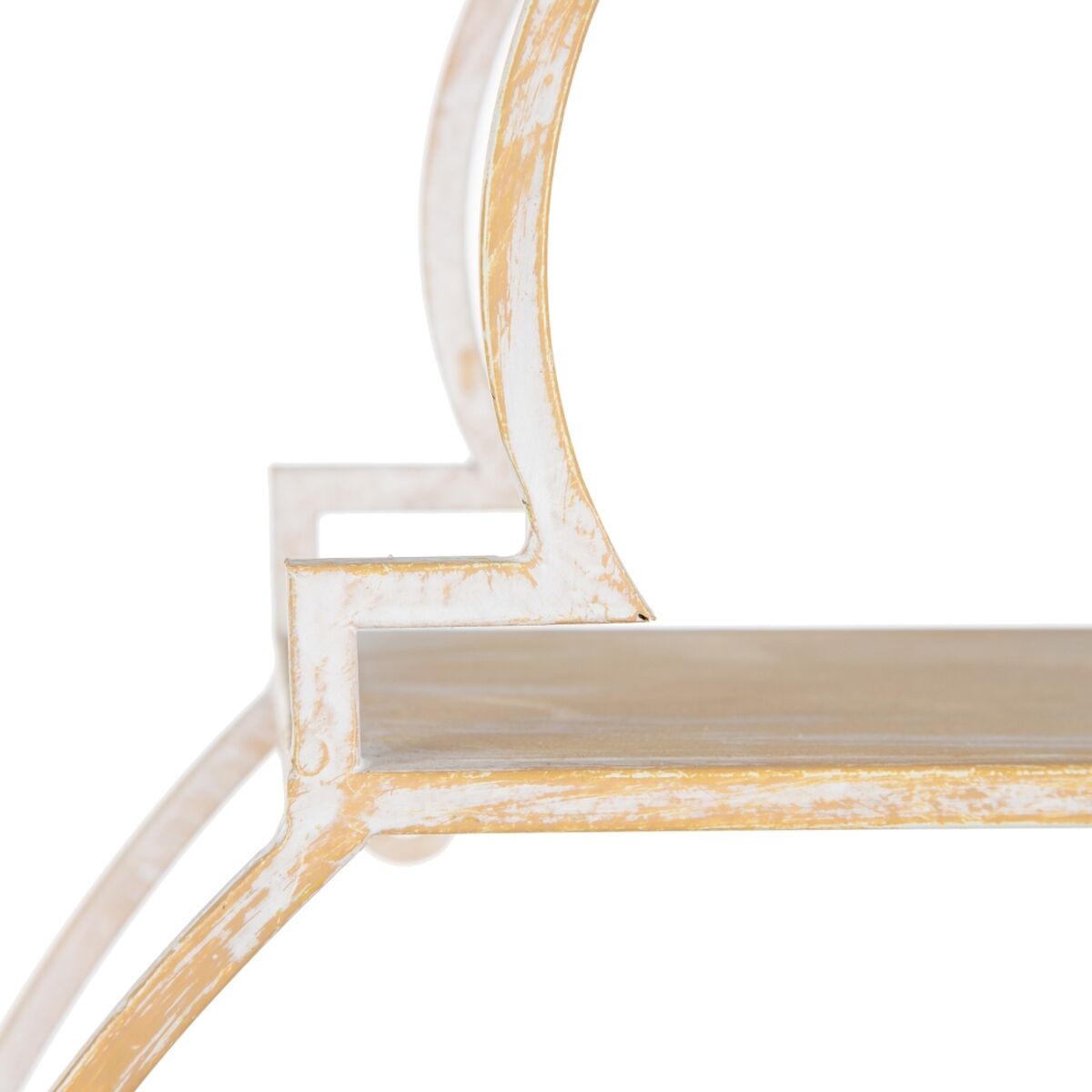 Bokhylla 49 x 13,5 x 64 cm Naturell Metall Vit - 7