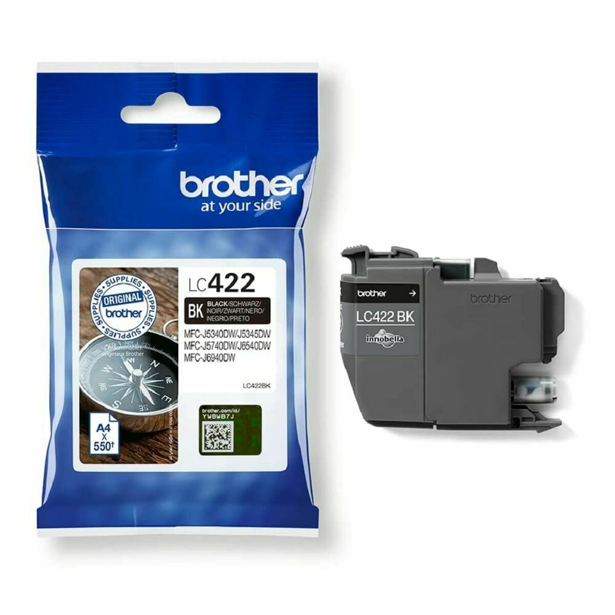 Original Bläckpatron Brother LC-422BK Svart - 2