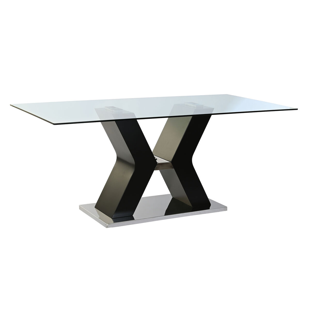 Matsalsbord DKD Home Decor Svart Trä Härdat glas Trä MDF 180 x 90 x 76 cm - 4