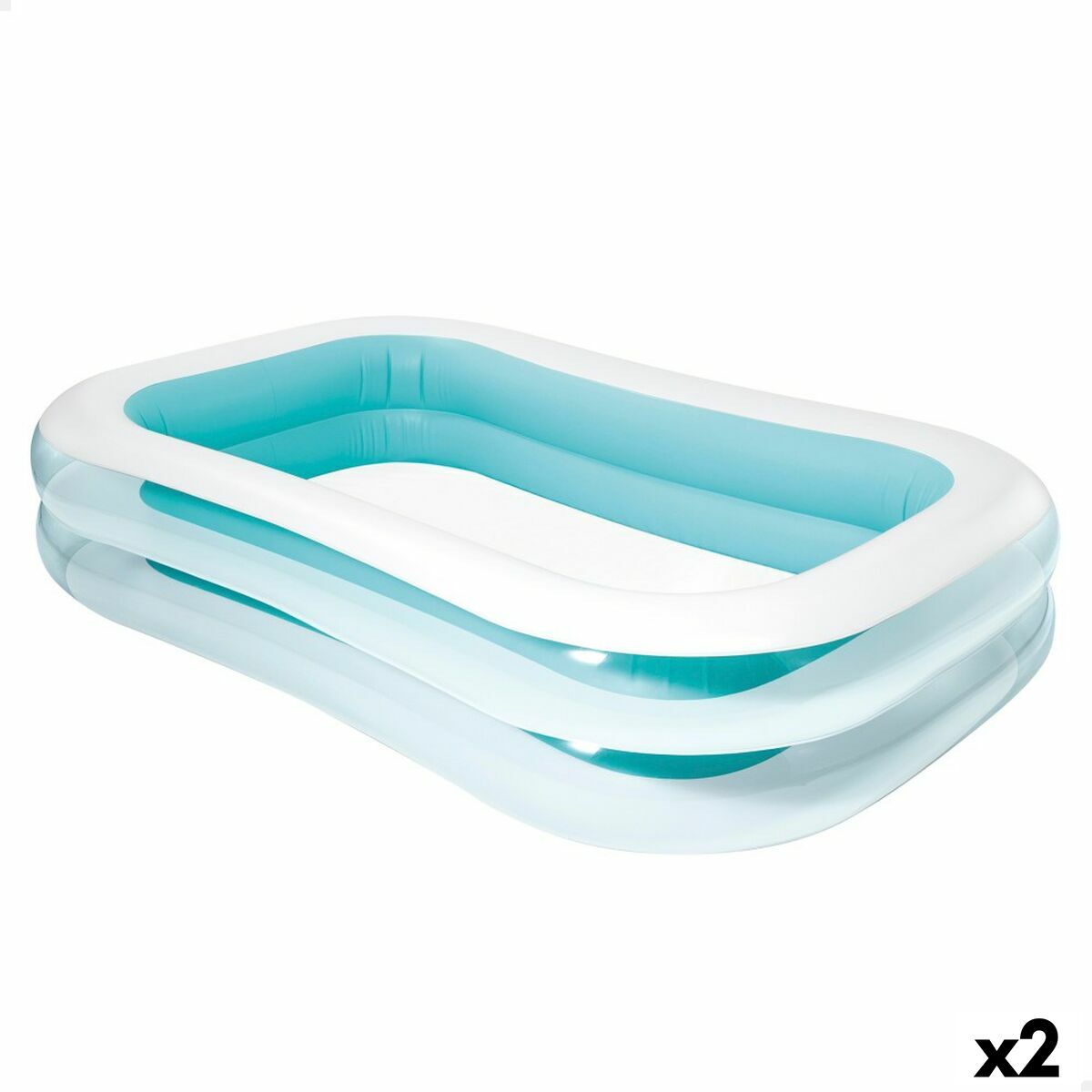 Upplåsbar bassäng Intex Vit/Grön 770 L 262 x 56 x 175 cm (2 antal) - 7