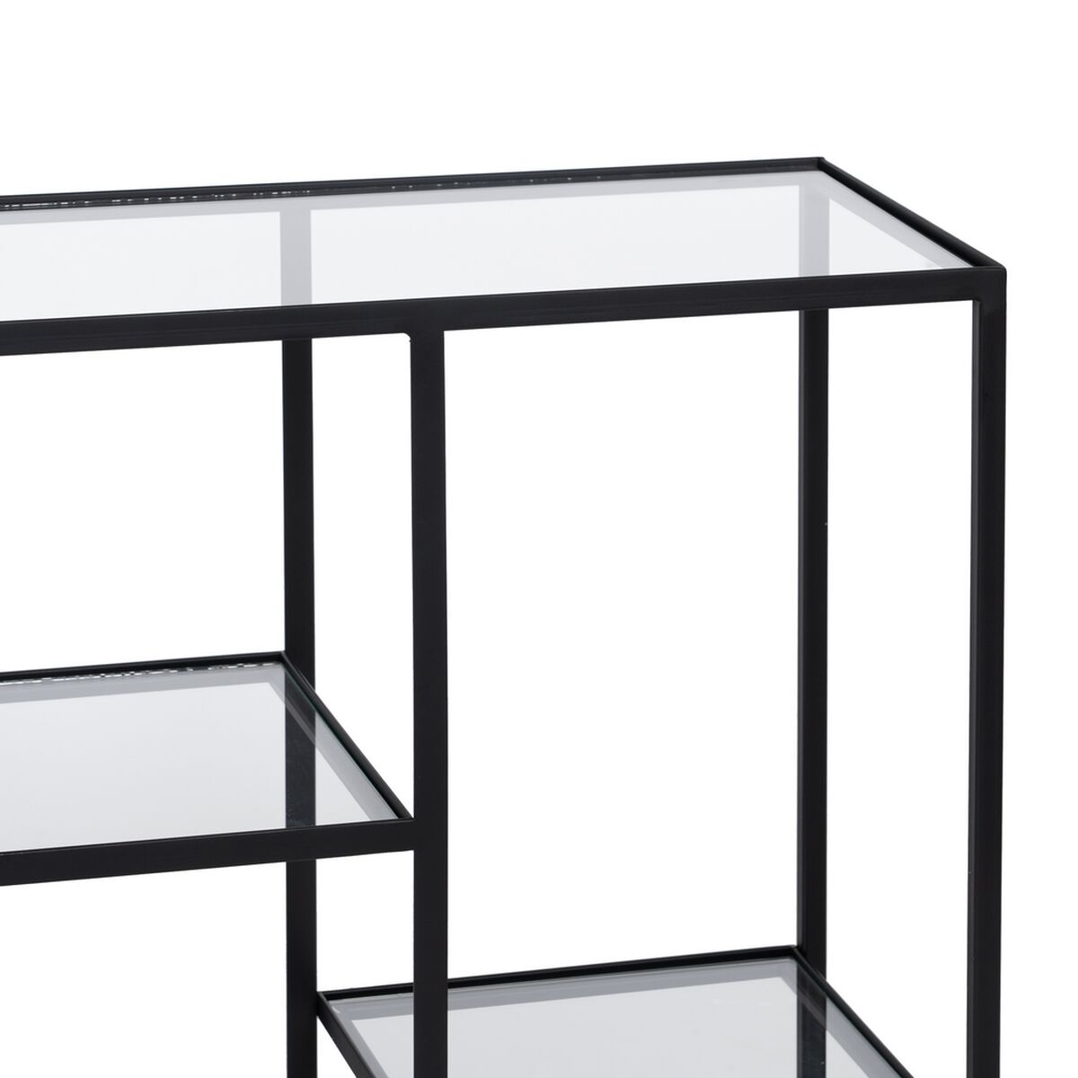 Bokhylla Svart Glas Järn 110 x 26 x 74 cm - 6