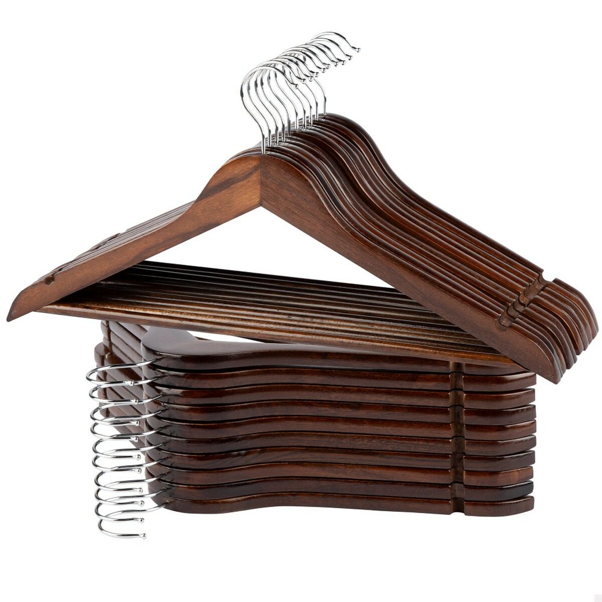 Klädhängarset Max Home Brun Trä Stål 44,5 x 23 x 1 cm 20 Delar (4 antal) - 2