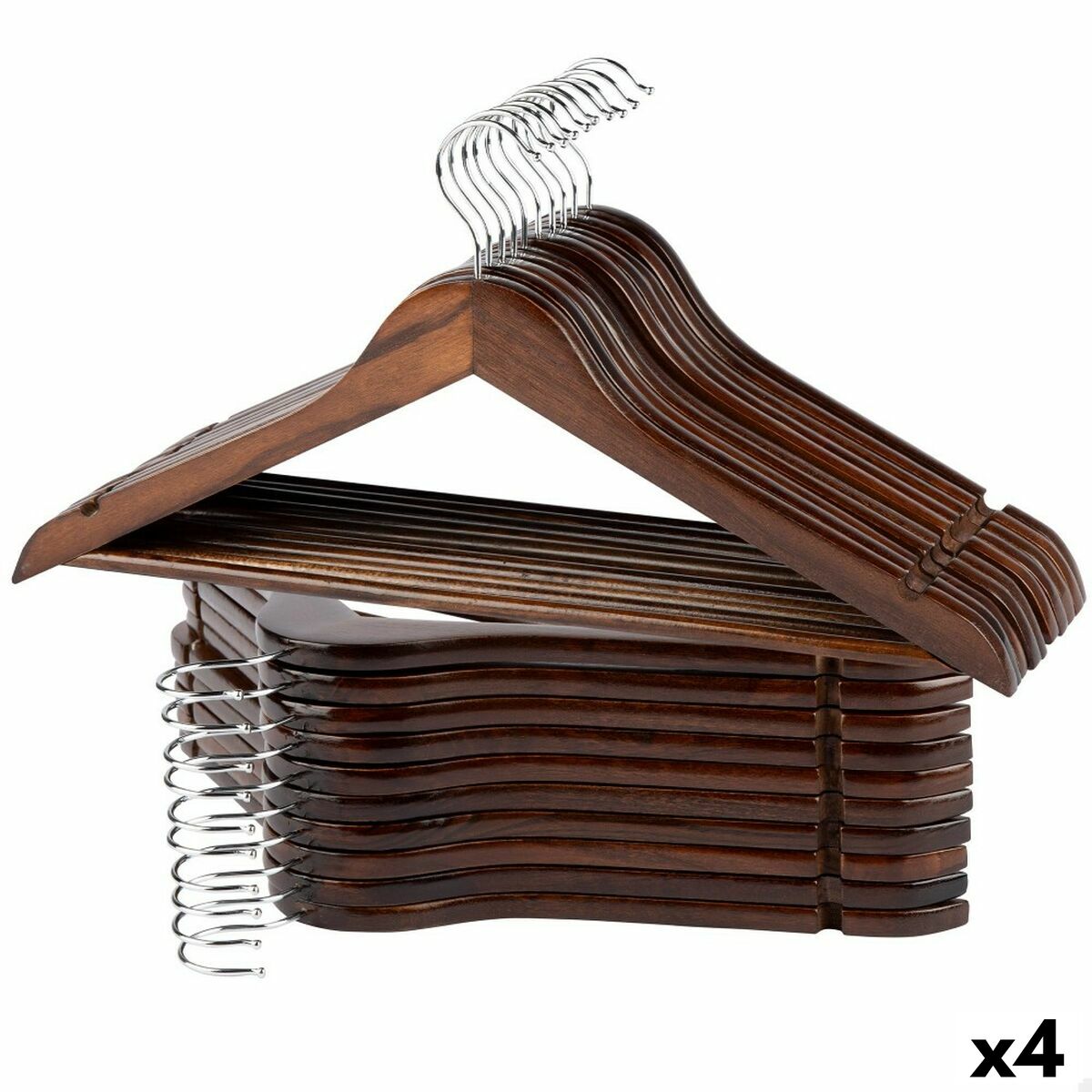 Klädhängarset Max Home Brun Trä Stål 44,5 x 23 x 1 cm 20 Delar (4 antal) - 16