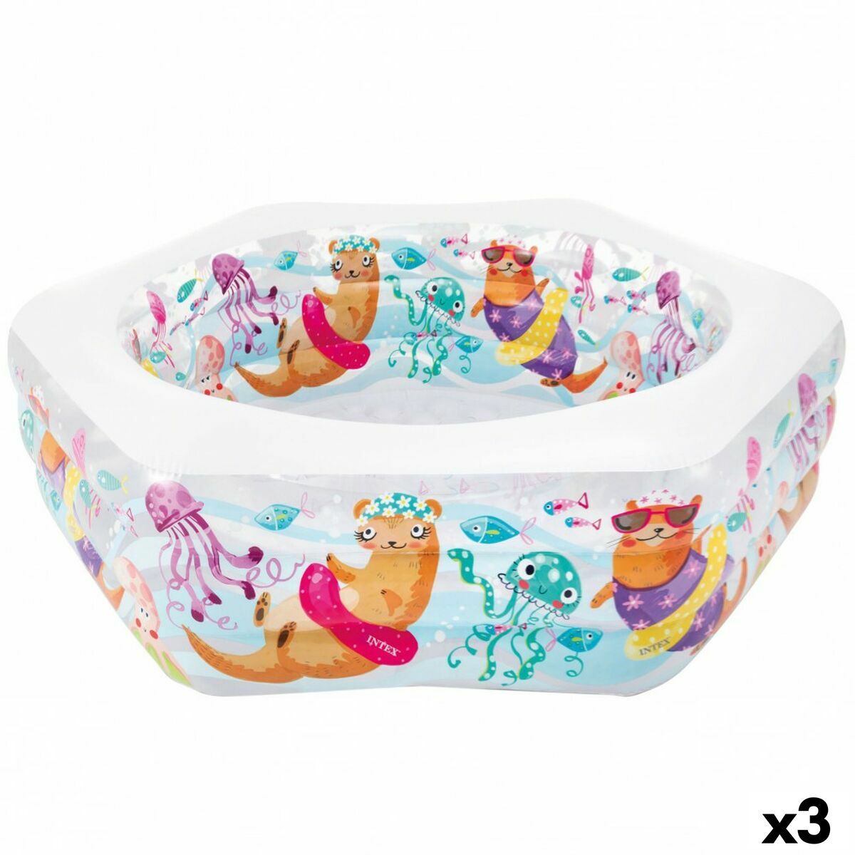 Upplåsbar bassäng Intex Acuario 510 L 191 x 61 x 178 cm (3 antal) - 6