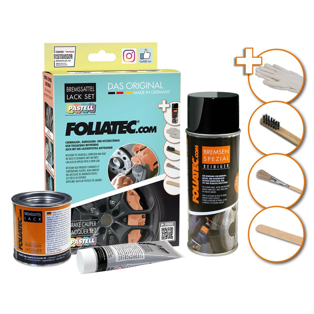 Målarset Foliatec FO2221 Bromsok Vanilj Gul - 6