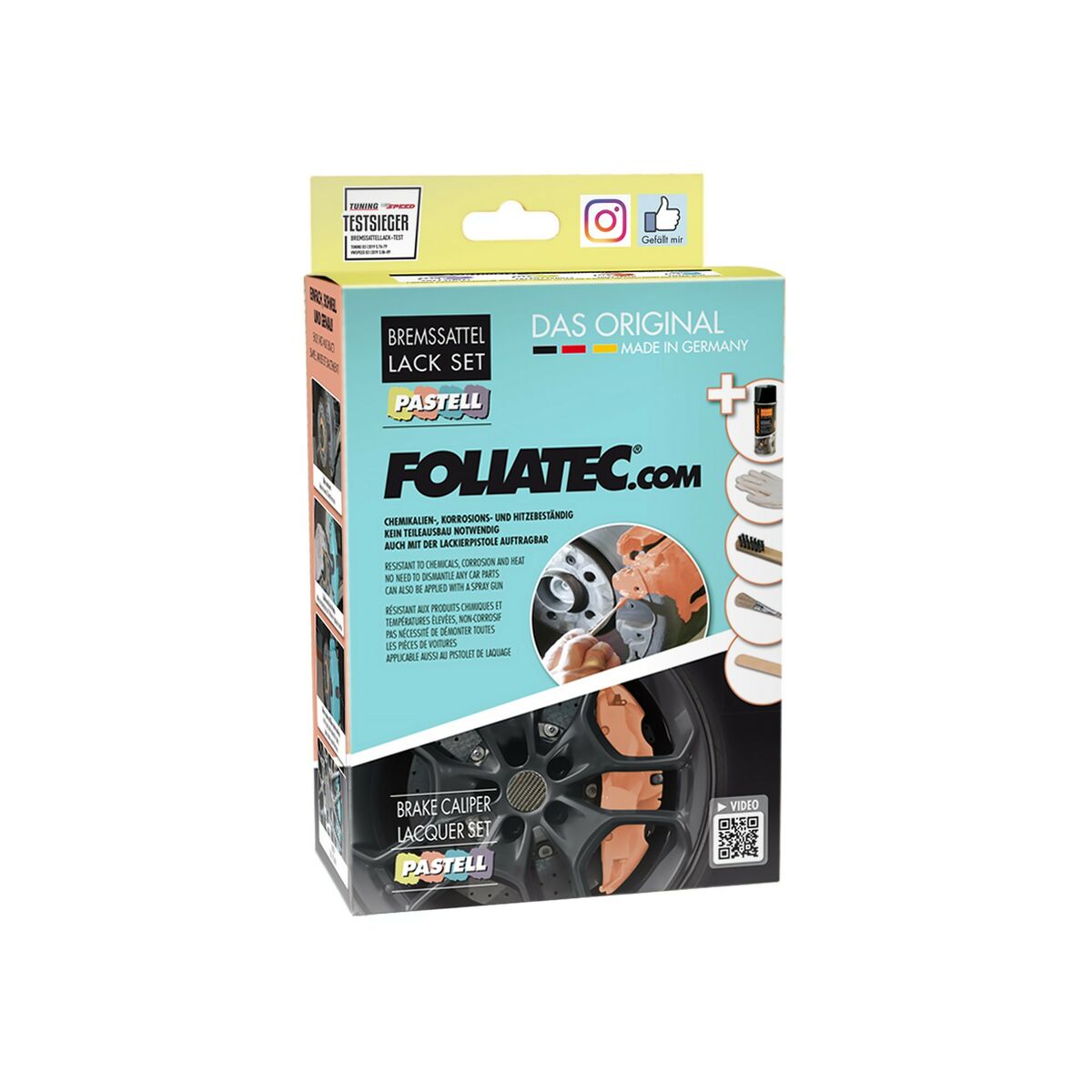 Målarset Foliatec FO2221 Bromsok Vanilj Gul - 4