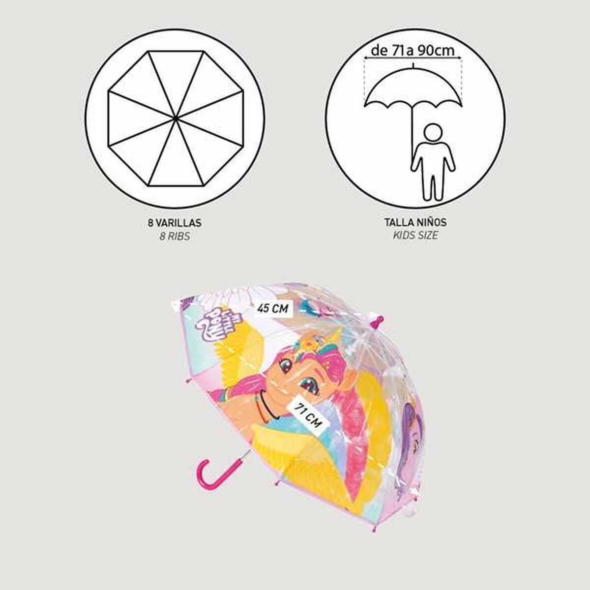 Paraply My Little Pony Multicolour Transparent