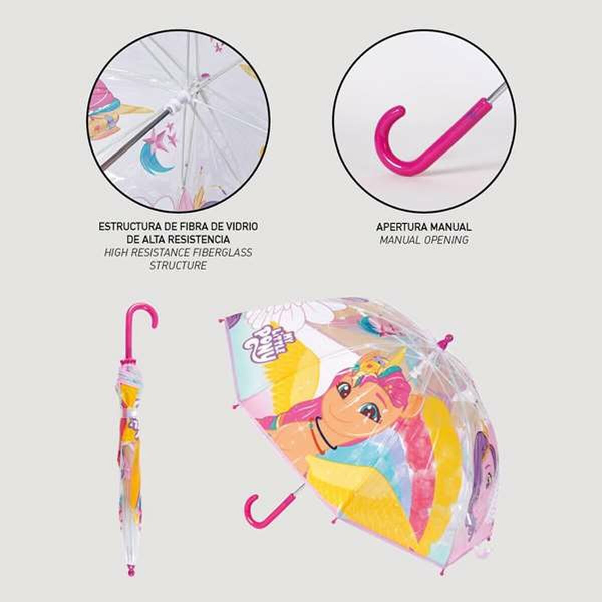 Paraply My Little Pony Multicolour Transparent - 3