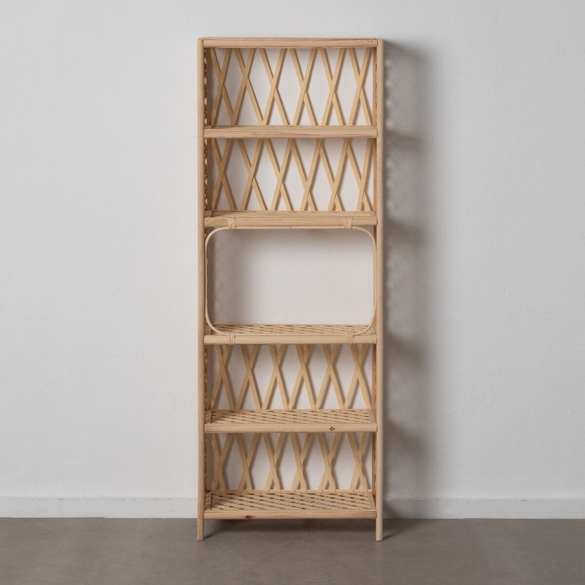 Bokhylla RATÁN 64 x 34,5 x 171 cm Naturell Bambu