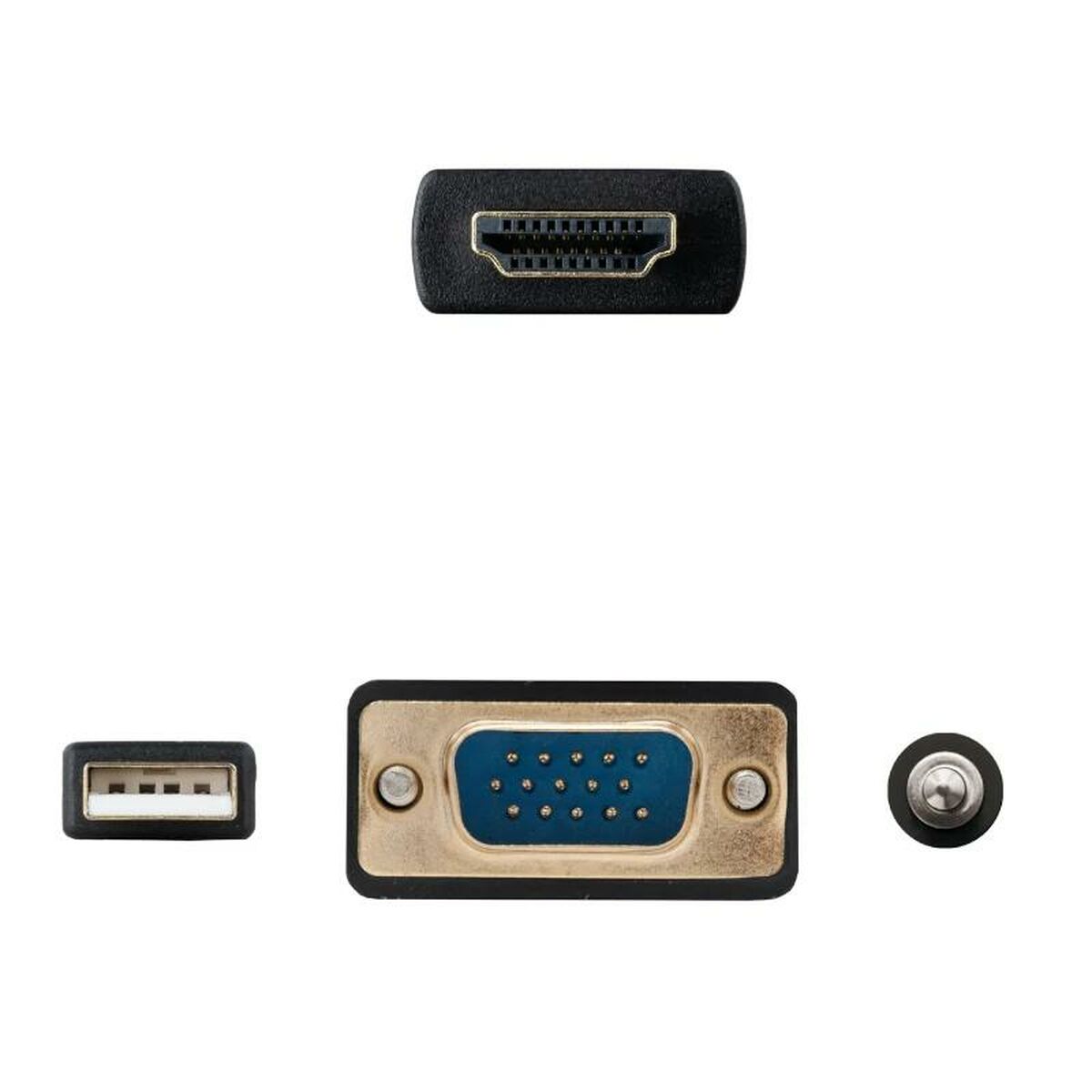 HDMI till VGA med Audio Adapter NANOCABLE 10.15.4350 1,8 m Svart - 3
