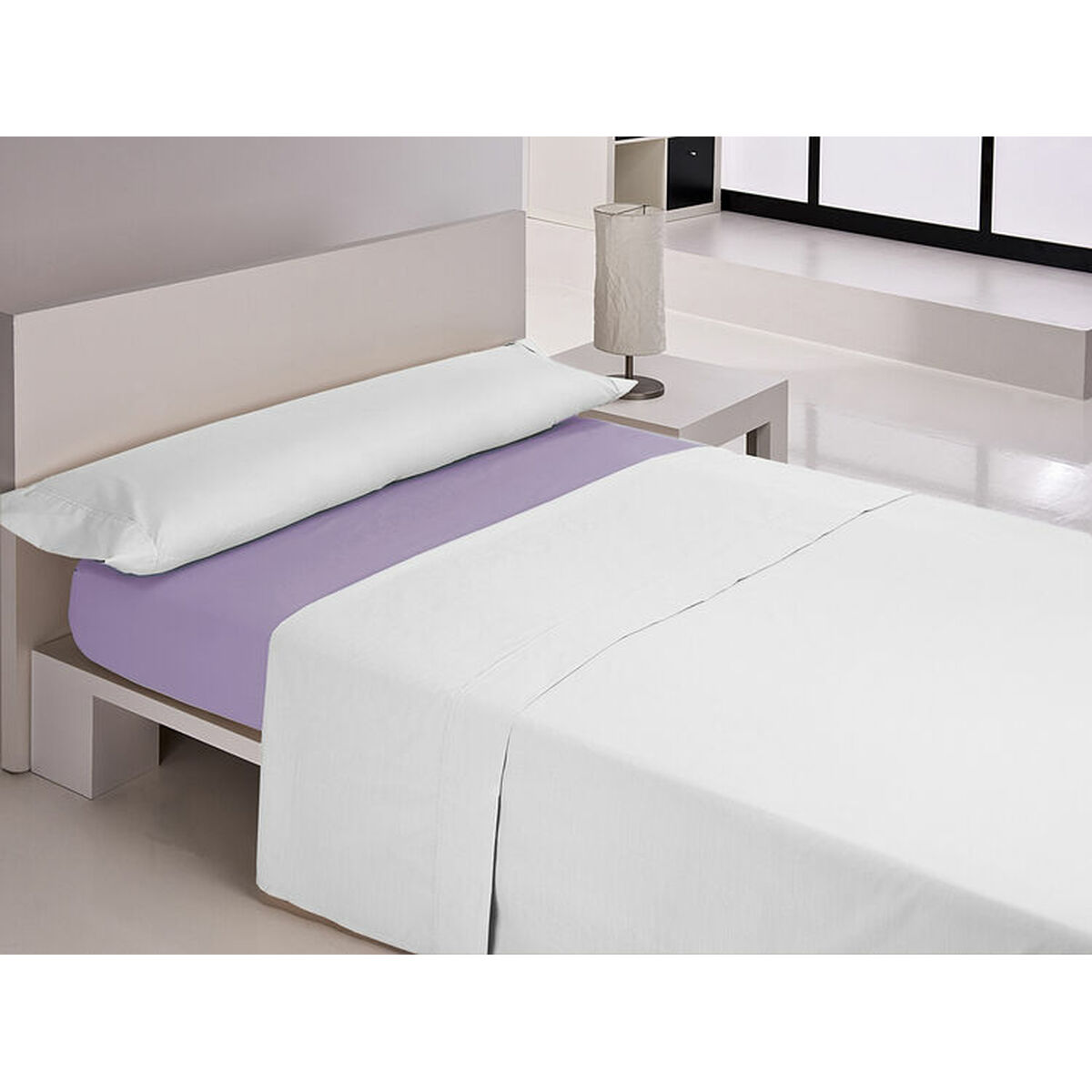 Inpassat underlakan Happy Home MIX COLORS Malva-färg Säng 160 160 x 200 + 30 cm
