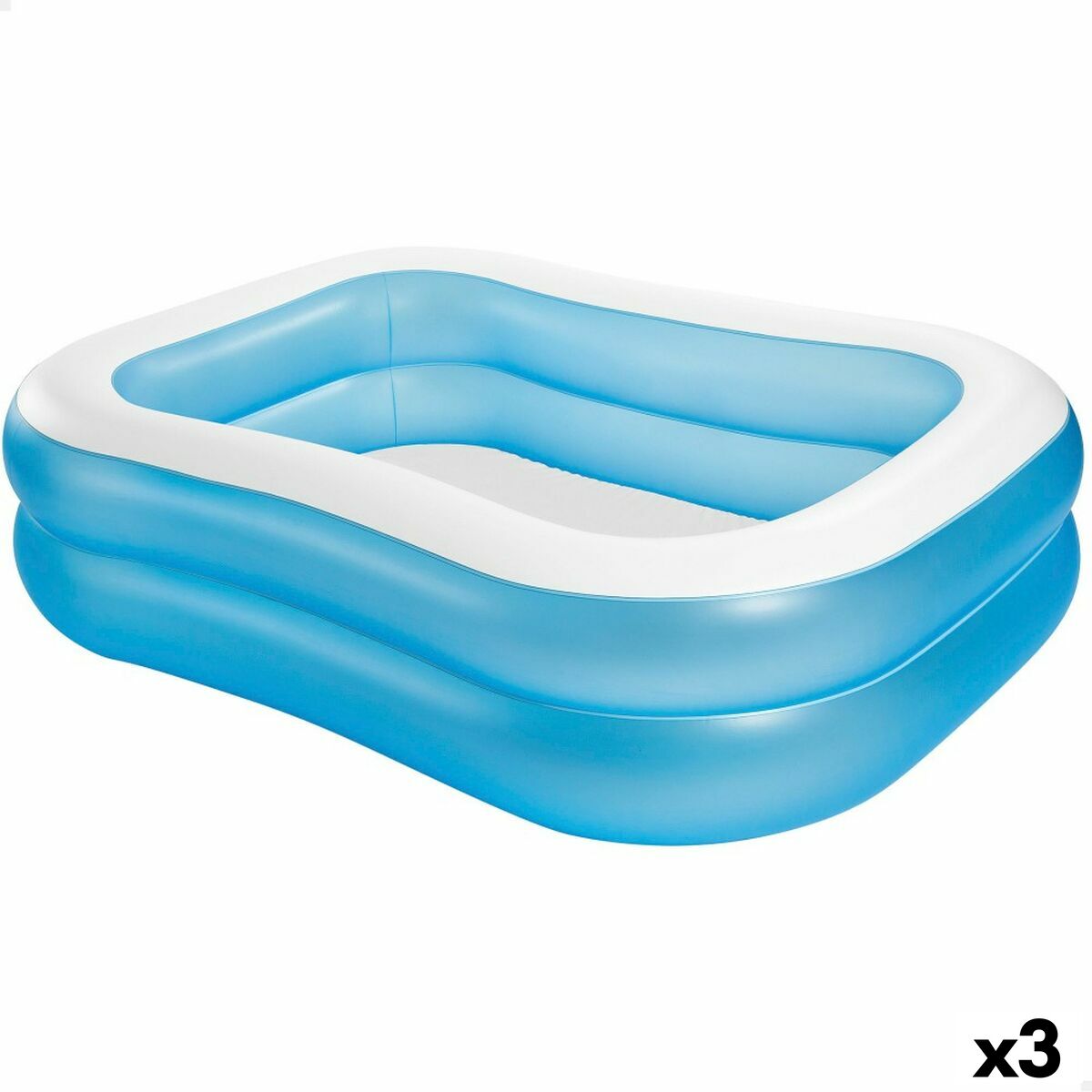 Upplåsbar bassäng Intex Blå Vit Blå/Vit 540 L 203 x 48 x 152 cm (3 antal) - 7