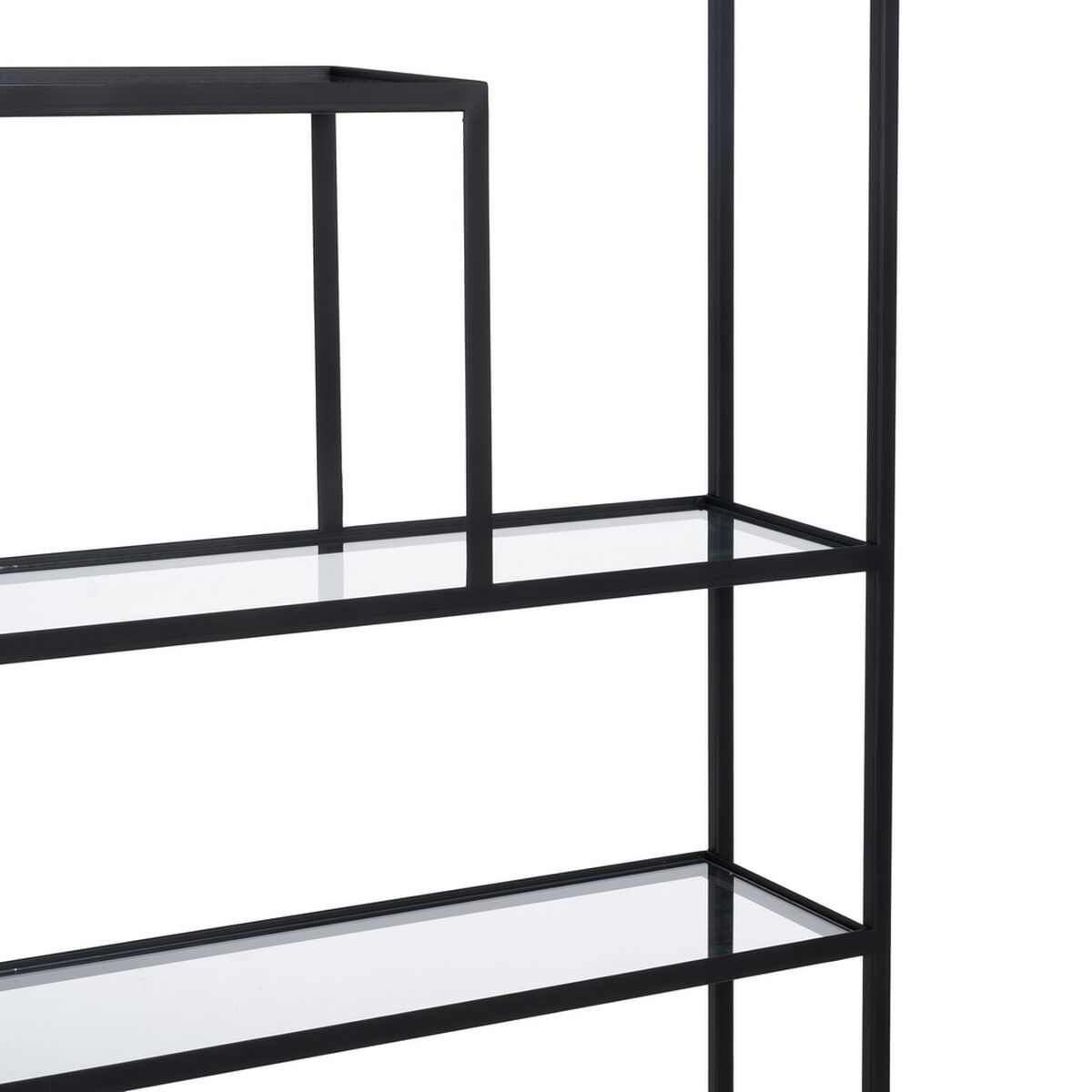 Bokhylla Svart Glas Järn 70 x 23 x 161 cm - 4