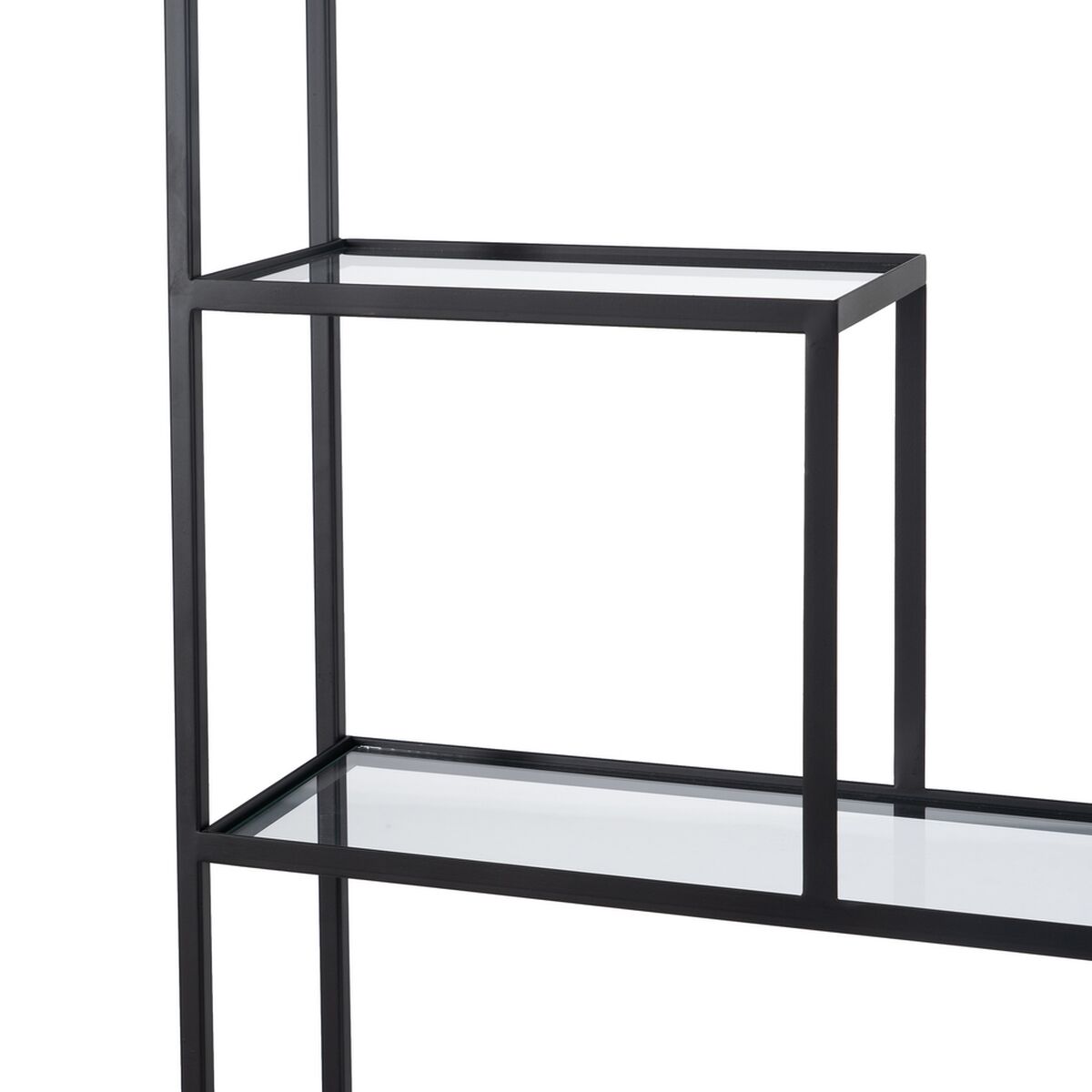 Bokhylla Svart Glas Järn 70 x 23 x 161 cm - 3