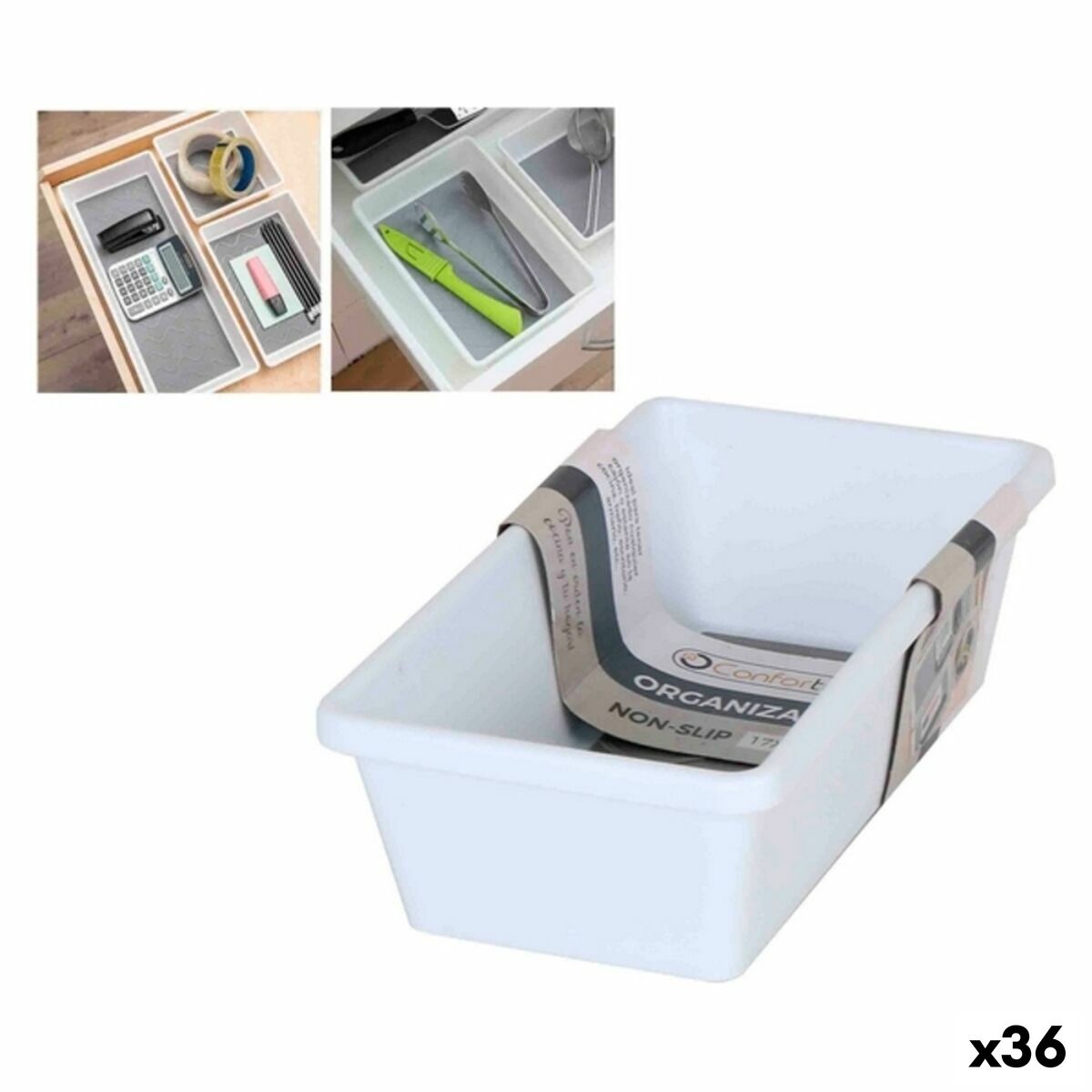 Flerfunktionell förvaring Confortime 88460 17 x 9,5 x 5 cm (36 antal) (17 x 9,5 cm)