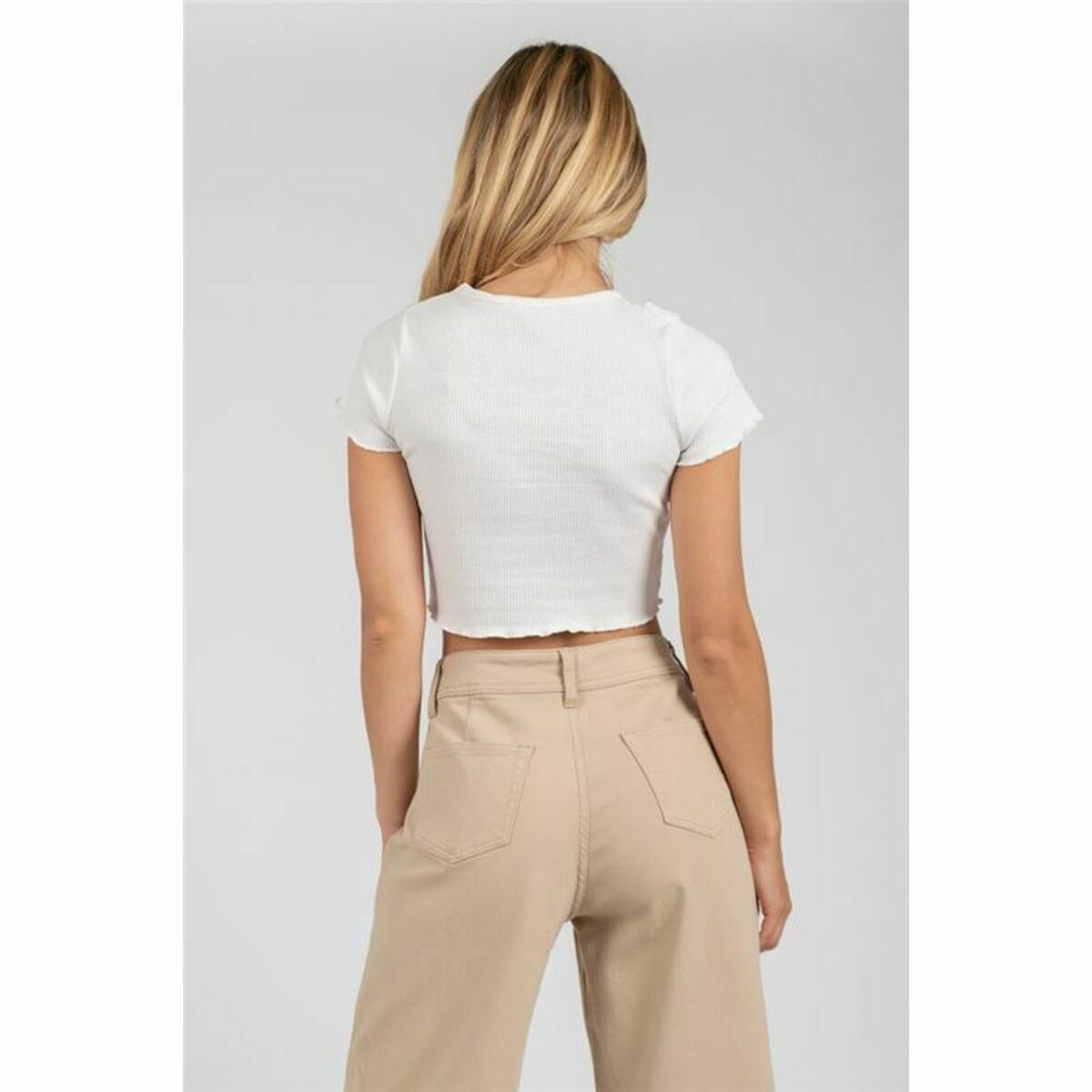 T-shirt med kortärm Dam 24COLOURS Casual Vit - 9